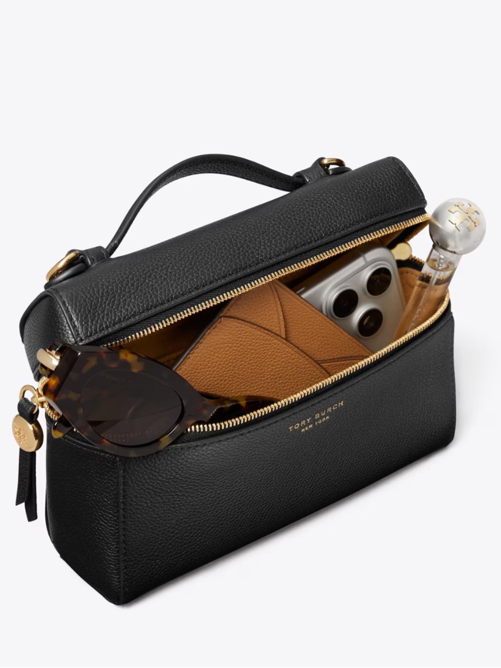 TORY BURCH SLIM ROMY TOP HANDLE
BAG in Black Leather Crossbody Bag  new - Picture 4 of 12